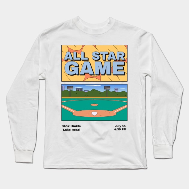 All Star Game Long Sleeve T-Shirt by InkCharm Clothing